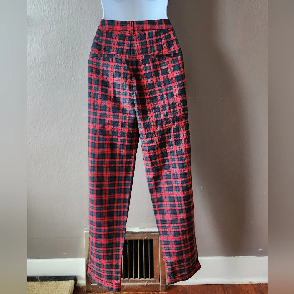 H&M L.O.G.G. Black, Red, & Green Plaid Pants - Picture 3 of 9